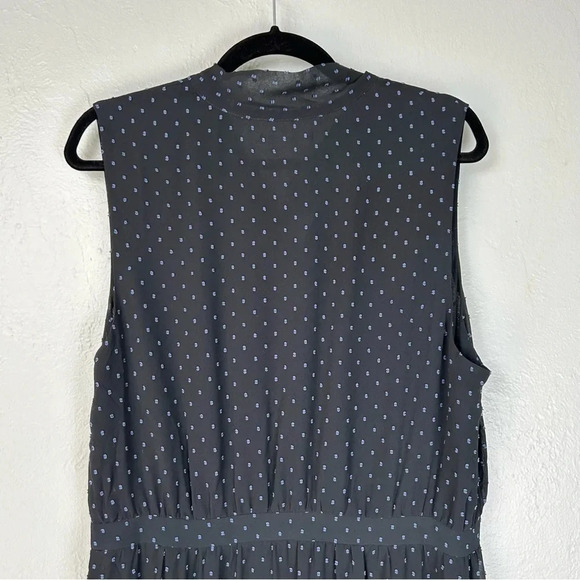 Avec Les Filles High Low Dress Black Sleeveless Bow Neck Size XL - Picture 3 of 9